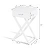 Design Sofa Side Table with X-Shape Drawer for Living Room Bedroom