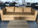 New design yellow durable leather sofa set modern living room furniture sofa