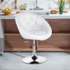 1 Piece Adjustable Modern Swivel Round Tufted Chair