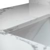 Montary bathroom vanity top stone carrara white new style tops with rectangle undermount ceramic sink and back splash