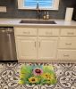Kentucky Goldenrod in Watercolor Memory Foam Kitchen Mat Machine Washable Anti-Fatigue Mat Cushion Comfort Bath Mat or Kitchen Rug