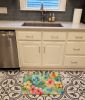 Alaska Forget-me-nots in Watercolor Memory Foam Kitchen Mat Machine Washable Anti-Fatigue Mat Cushion Comfort Bath Mat or Kitchen Rug
