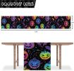 Halloween Decoration Table Runner with 12 Pack 3D Bats, Spider Web Black Lace Table Runner for Kitchen Dinner Table