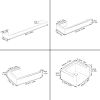 4 Pieces Bathroom Hardware Accessories Set Towel Bar Towel Holder Robe Hook Toilet Paper Holder Stainless Steel
