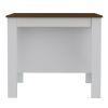 Surrey 2 Piece Kitchen Set, Kitchen Island + Pantry Cabinet , White /Walnut