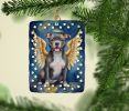Staffordshire Bull Terrier My Angel Porcelain Ornament Christmas Tree Hanging Decorations for Home Christmas Holiday, Rectangle, Gift, Multicolor