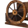 Wooden Wagon Planter Box, Garden Planter with Wheels,Decorative Planter for Flowers Herbs Vegetables for Indoor & Outdoor DÃƒÂ©cor