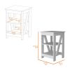 Clio Auxiliary Table, with two shelves
