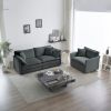 2 Seater Loveseat and Chair Set, 2 Piece Sofa & Chair Set, Loveseat and Accent Chair