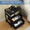 1/2 Pack Floating Nightstand with Charging Station, Wall Mounted Bedside Table with USB & Type-C Ports
