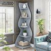 Modern Wall Corner Bookshelf Bookcase