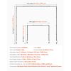 Over The Table Rod Stand with Clamps, 13"-42" Tall & 28"-98" Length Adjustable, Metal Table Arch Stand