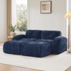U-shaped Boneless Sofa,Soft Velvet Fabric,Tufted Design,32D High Density Sponge,No Assembly Required,Ergonomic Design Bottom, Anti-Slip Design