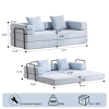 Floor Couch,Compression Sofa,Convertible Floor Sofa Bed-with Pillow Back Support Armrest,Comfy Futon Couch Lounge Sleeper Bed,Corduroy Fabric