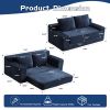 Loveseat Sofa, Comfortable Deep Seat Sofa Bed, Modern Small Corduroy Couch for Living Room Bedroom,Reversible Cushion with Pillows