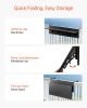 Balcony Hanging Table 12 x 48 in Outdoor Patio Railing Bar Table Foldable
