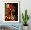 Vase with Poppies Cornflowers Peonies and Chrysanthemums by Van Gogh Framed Print