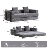 Floor Couch,Compression Sofa,Convertible Floor Sofa Bed-with Pillow Back Support Armrest,Comfy Futon Couch Lounge Sleeper Bed,Corduroy Fabric