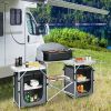 1PC Folding Camping Table with Storage Organizer