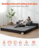 Folding Sofa Bed, 3-in-1 Foldable Couch Bed with 2 Pillows and Washable Cover, 25D High Density Memory Foam Convertible Sleeper Chair Bed
