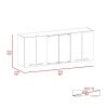 Norfolk 2 Piece Kitchen Set, Kitchen Island + Upper Wall Cabinet , White /Walnut