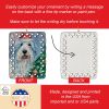 Old English Sheepdog Christmas Porcelain Ornament Christmas Tree Hanging Decorations for Home Christmas Holiday, Rectangle, Gift, Multicolor