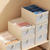 Foldable Clothes Storage Box with Viewing Window - Heavy-Duty Organizer Box, Stackable Closet Organizer for Wardrobe, Under-Bed