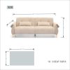 Luxurious Comfy 3-Seater Sofa with Cushions and Gold Legs