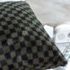 SOGA 30cm Urban Light Luxury Dark Green Checkered Lumbar Throw Pillow