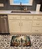 Zombies Spooky Halloween Memory Foam Kitchen Mat Machine Washable Anti-Fatigue Mat Cushion Comfort Bath Mat or Kitchen Rug