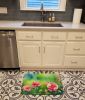 Iowa Wild Prairie Roses in Watercolor Memory Foam Kitchen Mat Machine Washable Anti-Fatigue Mat Cushion Comfort Bath Mat or Kitchen Rug