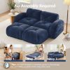 U-shaped Boneless Sofa,Soft Velvet Fabric,Tufted Design,32D High Density Sponge,No Assembly Required,Ergonomic Design Bottom, Anti-Slip Design