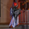 Halloween Decorations 2 Packs Hanging Ghosts Decor with Lighted Up Eyes, 3ft Scary Grim Reaper Swinging Skeleton Flying for Yard Patio Lawn Garden