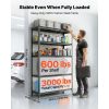 Storage Shelves, 5-Tier Adjustable, 3000 lbs Capacity, Heavy Duty Garage Storage Shelving Unit, Metal Utility Rack Shelf