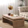Modern Rustic Wood Coffee Table Ã¢â‚¬â€œ Rectangular Living Room Center Table with Floating Top Design 47.6" L * 23.6" W * 16.3" H