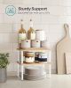 2 Pack Adjustable Stackable Wood Storage Shelves, Multi Purpose Countertop Organizer Rack for Kitchen, Spice, Bathroom and Pantry