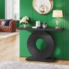 Modern Console Table 100 Cm Wooden Sofa Table with Geometric Base Elegant Home Decor Furniture