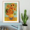Still Life Vase with Twelve Sunflowers by Van Gogh Framed Print