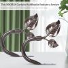 Leaf Shaped Curtain Holdbacks 2pcs, Handmade Metal Curtain Side Holders for Wall