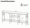 TV Stand for TVs up to 65 Inch 3-Tier Open Shelves Storage 4 Hooks Living Room Entertainment Center Modern Simple Style Furniture