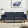 Foldable Faux Leather Sofa Bed for Living Room & Office Premium Synthetic Leather Cover High Resilience Foam Padding 3 Stage Adjustability Space Savin