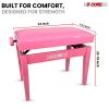5 Core Adjustable Piano Bench Thick 3.25" Solid Wood Keyboard Stool Heavy Duty Musician Chair