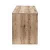 59 in. Wood Black Oak TV Stand with 2 Storage Cabinets