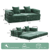 Floor Couch,Compression Sofa,Convertible Floor Sofa Bed-with Pillow Back Support Armrest,Comfy Futon Couch Lounge Sleeper Bed,Corduroy Fabric