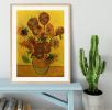 Still Life Vase with Fifteen Sunflowers by Van Gogh Framed Print