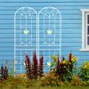 2 Pack Metal Garden Trellis 86.7" x 19.7" Rustproof Trellis for Climbing Plants Outdoor Flower Support