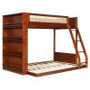 Twin over Full Bunk Bed with Shelf and LED