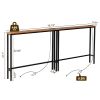 2 Pack 39.4" Narrow Console Sofa Table with Power Outlets and USB Ports