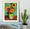 Three Sunflowers in a Vase by Van Gogh Framed Print