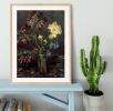 Vase with Myosotis and Peonies by Van Gogh Framed Print
